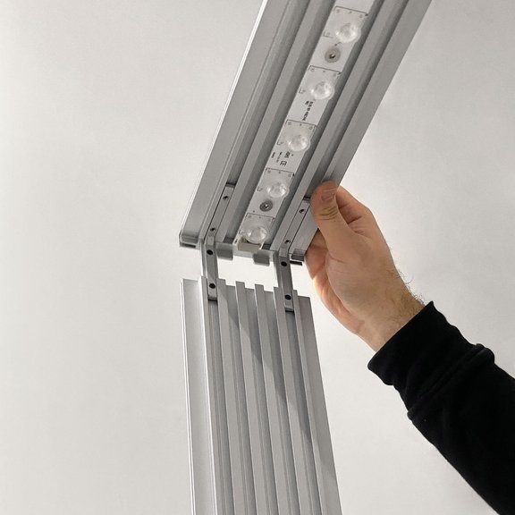 Illuminated walls - ALU STAR - assembly 3